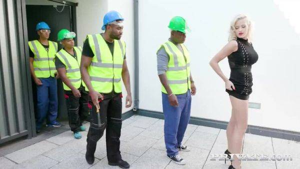 View the full scene called : Blonde Nympho Takes on Black Studs