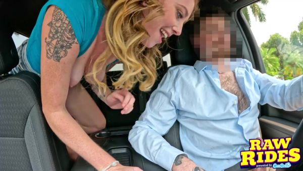 Stream uncut movie : Cute Horny College Redhead With Butt Plug Masturbates And Blows Car Driver For Free Ride - Lucy Foxx