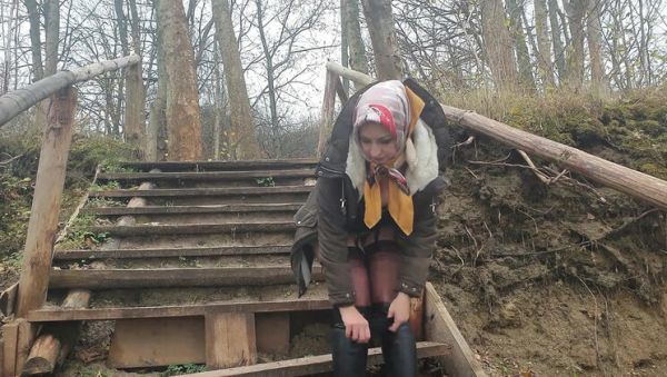 Enjoy watching the uncut clip called : Wanilinna Kinky Outdoor Sex - Amateur Dildo Fun in Stockings at Seaside Hotel