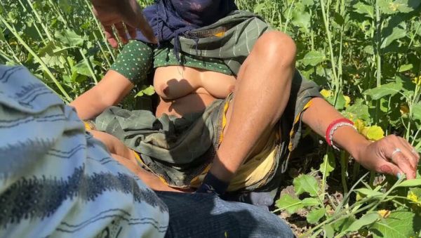 View this full video named : Desi MILF Ritu Outdoor Romance with Jamai in Mustard Field - Village Public Sex