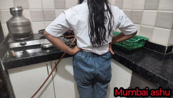Enjoy watching this full video called : Desi college girl fucks boyfriend in kitchen with blowjob and creampie - Mumbai Ashu homemade sex