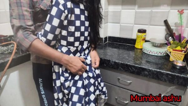 Stream the hardcore scene called : Desi Indian Husband Fucks Wife Hardcore in Kitchen - Mumbai Ashu Anal Doggy Style Creampie