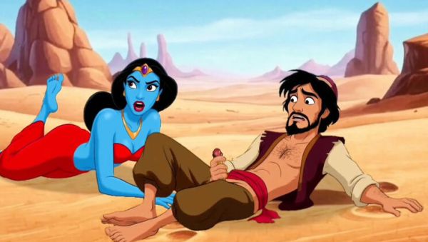 View uncensored video named : Aladdin Cuckold: Magic Lamp Makes His Wife Cheat in Dirty Cartoon Sex