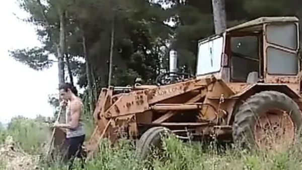 Play the hardcore movie of : Blonde MILF Sucks Dick and Gets Fingered Outside - Rough Outdoor Sex