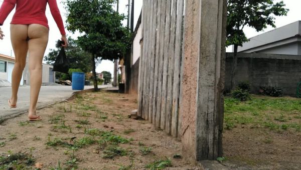 Stream this uncut movie : Brazilian Wife Flashes Hairy Pussy Outdoor - No Panties On Street