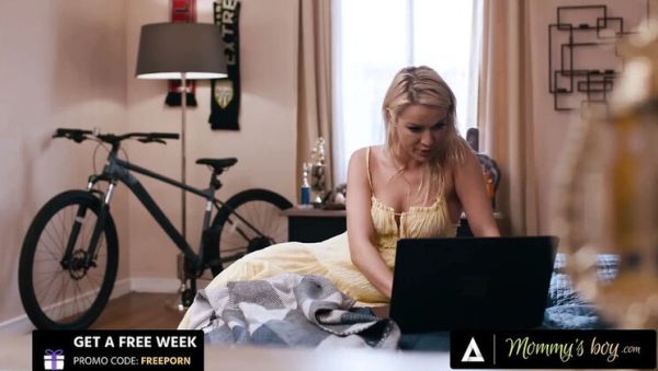 Stream the HD movie titled : Stepmom Cherry Kiss Catches Stepson Watching Anal Porn And Takes It Deep In Her Ass