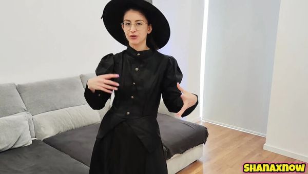 Play hardcore scene titled : Witch Cosplay Girl Eats Your Ass and Devours Food – Amateur Fetish Video