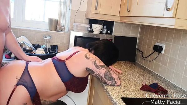 Stream this full video called : Washing Up Gets Dirty: Cheyenne Rose Blowjob and Fingering in Kitchen