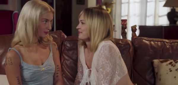 Play this uncensored scene titled : Petite blonde facesitts lesbian stepsis