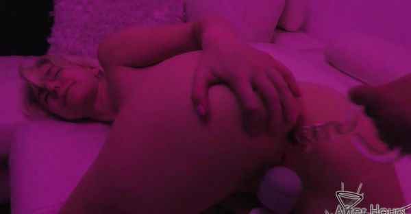 Stream the uncut video titled : Tattooed Miss Pussycat seduces blondie Adora on a couch