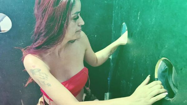 View hardcore video named : Wife sucks strangers in gloryhole and lets them cum!