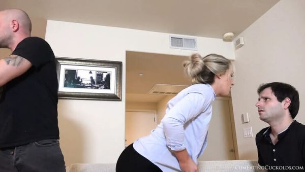 Stream this complete video titled : Cuckold Watches Wife Fuck a Real Man - Kate Kennedy Blowjob Footjob Cum Eating