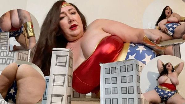 View full video named : Giant Wonder Woman Lost in Your City – Cutejayne Cosplay BBW Big Tits
