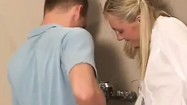 View the hardcore scene of : Barely legal teen slut gets pussy eaten in bathroom and fucked hard