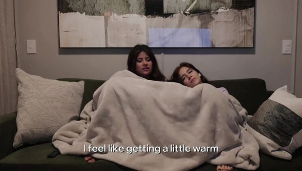 Enjoy watching hardcore scene titled : Best Friends BonnieBelmonte and Teen Latina Scissoring Under Sheets