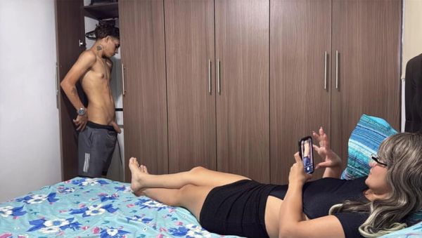 Enjoy watching HD clip of : Naughty Stepmom Wets Her Rich Pussy Watching Stepson Change Her Underwear – Real Taboo Sex