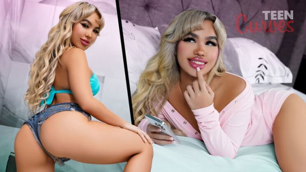 Watch this complete scene of : Nicky Rebel And Luna Luxe - Teen 18+ Curves Lunas Midnight Cock Cravings