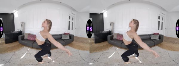 Enjoy watching this hardcore scene titled : Blondie's supple body twists in VR pleasure