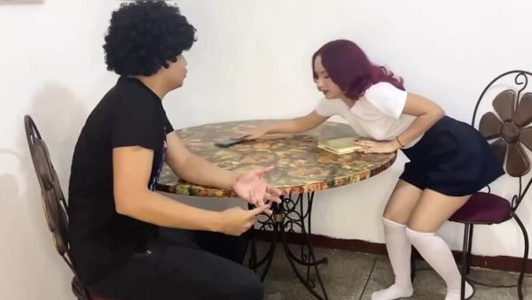 Enjoy watching complete video : Stepdaughter Bibirabbit sucks my cock after being rude - Latina teen with big ass homemade