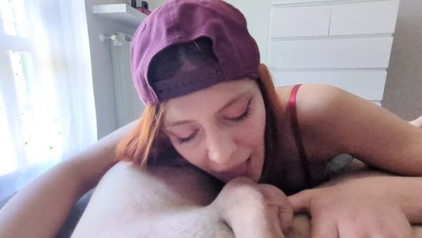 Watch the uncut clip titled : Mira Love Full Blowjob POV - Redhead Teen Licks Balls & Takes Facial Cumshot in English