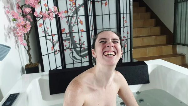 Enjoy watching the uncut movie called : Petite Nyx Scarlett First Time Jacuzzi Interview Blowjob & Facial