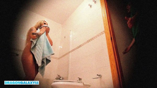 Stream the uncensored movie of : Stepmom Catches Stepson in Bathroom on Camera - Big Tits Blonde MILF Fucks Him for Jealous Husband