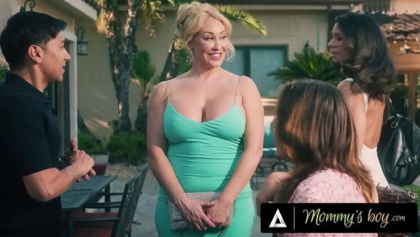 Stream this uncut movie named : StepMom Penny Barber Caught Fucking Stepson With Friend - Big Tit MILF Joins Group Sex & Squirts