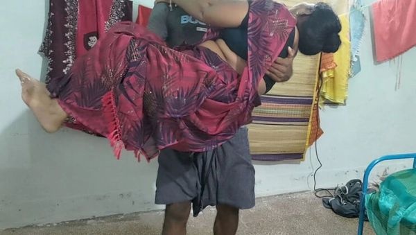 View uncensored movie of : Desi Stepmom in Law Hugging and Fucking in Real Homemade 4k - Big Tits Aunty Gets Creampie