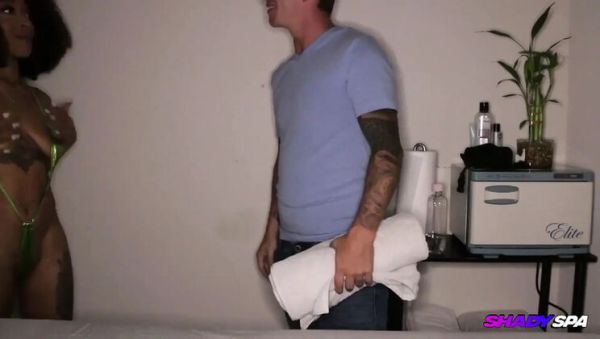 View the uncut scene named : Mena Carlisle Big Tits Handjob Massage & Cumshot