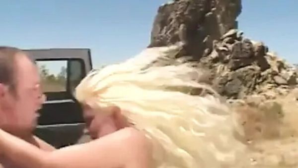 Enjoy watching the complete video of : Blonde Chick Takes Double Penetration in Ass & Pussy - FMMM Foursome Sex Outside