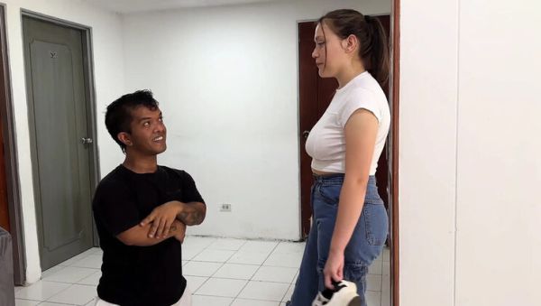 Enjoy watching the hardcore video : Midget Fucks Latina Stepsister Hard - Big Natural Tits Teen Blowjob & 4K Sex