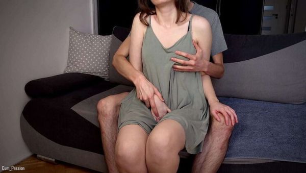 Play this complete scene named : Amateur Girlfriend Massage Turns Intense - Small Tits, Real Orgasm & Moaning