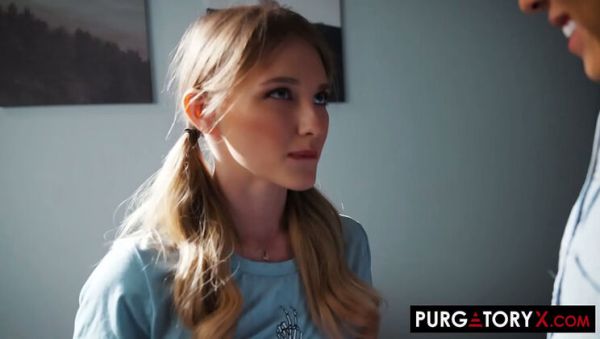 Stream the hardcore video titled : PurgatoryX Live-In Nanny Cheats On Husband - Melody Marks Petite Blonde Deep Throat Blowjob