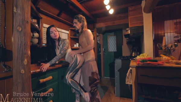 Enjoy watching this complete movie called : He Distracted Me From Cooking And Fills My Pussy With Mag Numb And Bruce Venture