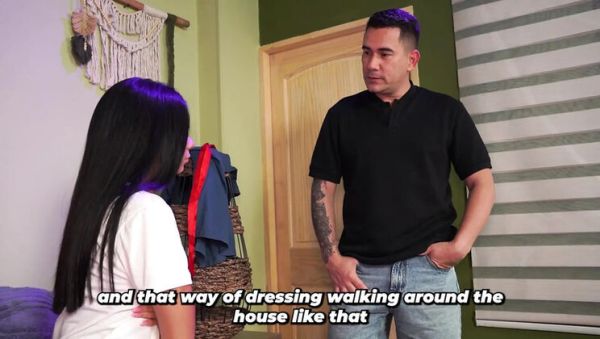 Watch uncensored scene titled : Stepdad Fucks Skinny Teen Stepdaughter At Home - Jean Paul & Veronica Montiel