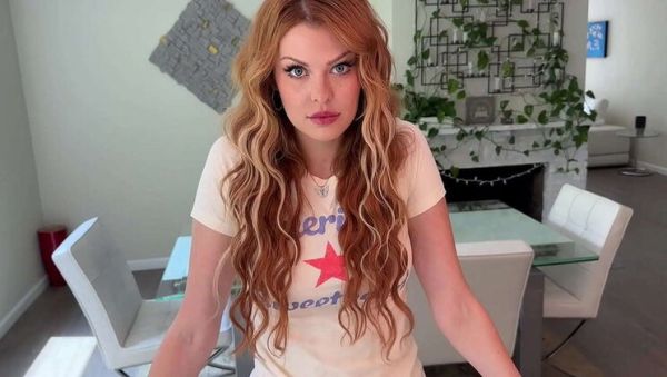 Enjoy watching this uncensored clip titled : Horny Redhead Babysitter Fucks You POV - Big Natural Tits & Cum in Mouth - Elly Clutch