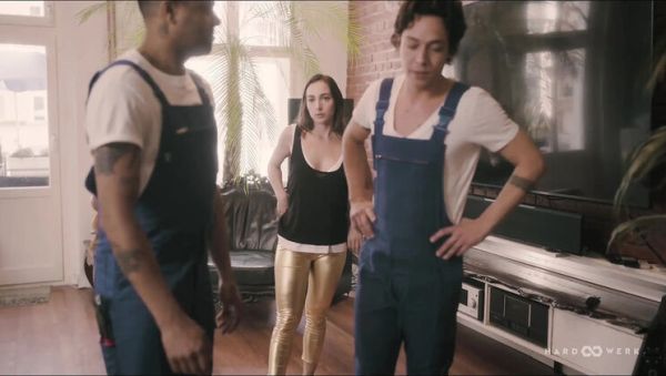 Play the uncensored movie titled : Double Penetration Teen: Ana B Takes Two Big Cocks in HD Threesome