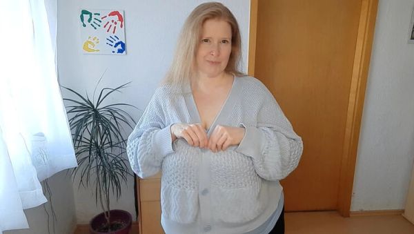 View HD movie titled : Curly Dreams German MILF Undresses Big Natural Tits Solo 4K