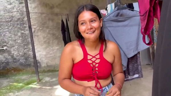 Play the uncensored video titled : Neighbor Pays Latina Amateur With Big Booty For Outdoor Sex - Fabercito & Emelyn Hot