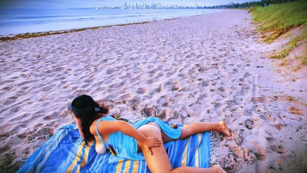 Stream hardcore clip called : Hairy MILF Gets Fingered by Stranger on Public Beach - Big Natural Tits & Perfect Ass