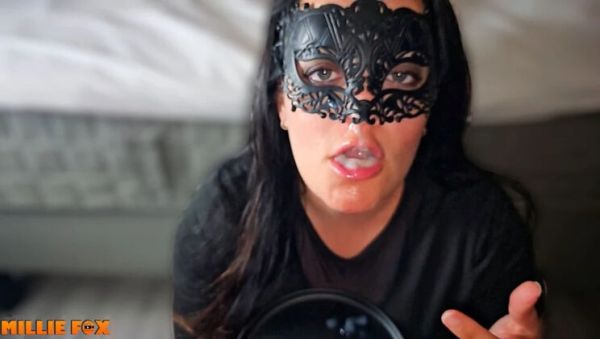 Watch the HD clip named : Millie Fox Swallows Huge Cum Load Twice After 3 Days Saving - Amateur MILF Blowjob & Cum in Mouth