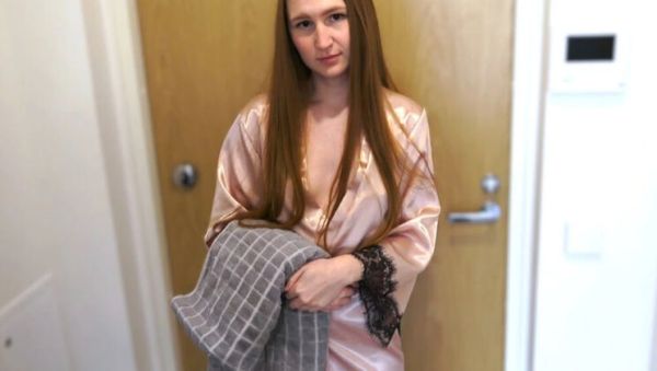 Enjoy watching HD scene named : Neighbor Girl With Big Tits Asks For Shower - Redhead Amateur Blowjob & Facial Cumshot POV