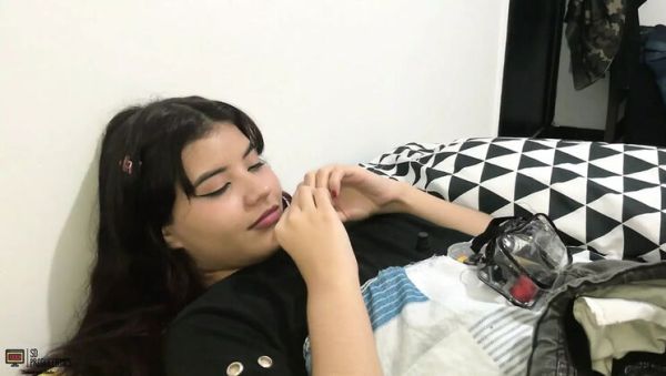 Watch the full movie of : Skinny Latina teen gives deep throat blowjob and hard fuck - Homemade Spanish Porno