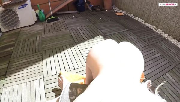 Stream uncensored clip : Horny Blonde Amateur Jasmine Rouge Gets Facial on Balcony - Homemade Outdoor Sex with Titus Steel
