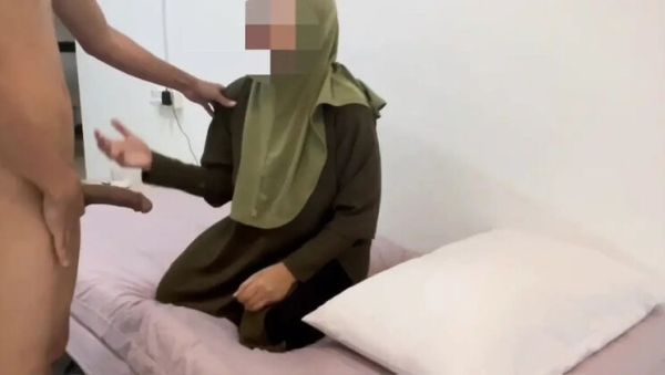 Watch uncensored scene of : Cheating Wife Fucked by Co-Workers - Amateur Indonesian Hijab Milf Doggy Style & Blowjob