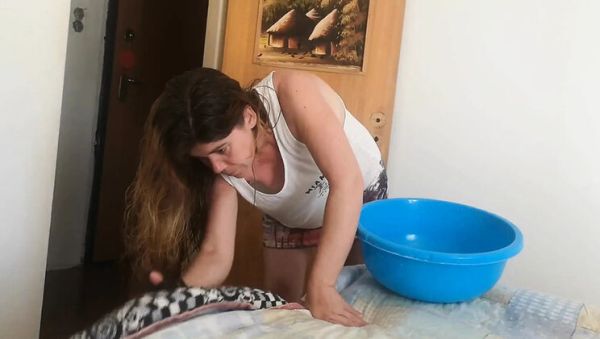 Enjoy watching the uncensored scene titled : Amateur Handjob With My Brunette Stepsister - She's Scared of Getting Pregnant POV