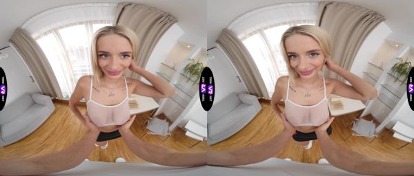 Watch this uncensored clip of : Natural tits bouncing in VR as Naomi Love deep-throats and rides hard