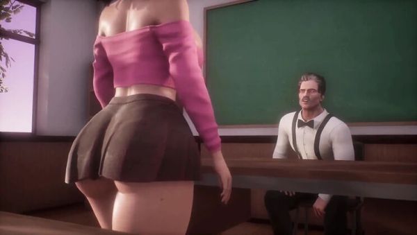 Enjoy watching the uncut clip titled : College Student Gives Professor a Hot Blowjob - 3D Hentai Exam Sex