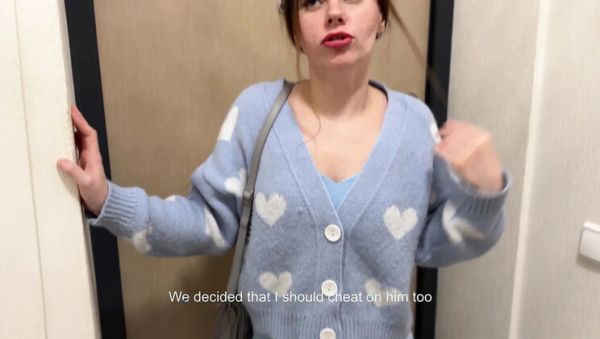 Watch the full scene : Russian Mommy Cheats On Friend With His Wife - Hot Blowjob & Doggy Style Fuck In 4K