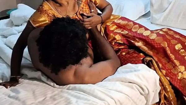 Watch the HD clip : Hot Tamil Aunty in Red Silk Saree Fucked Hard - Homemade Blowjob & Moaning